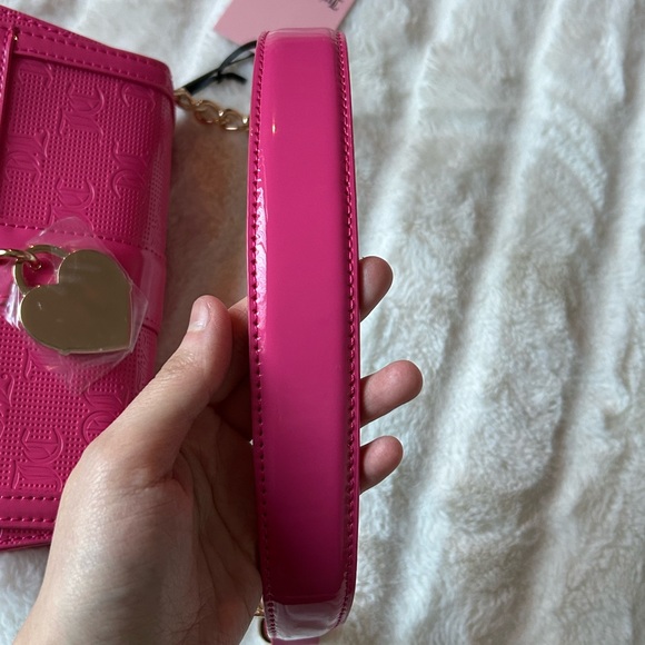 NWT Juicy Couture Y2K Style Simply Perfect Shoulder Bag Pink Flash - Picture 10 of 15